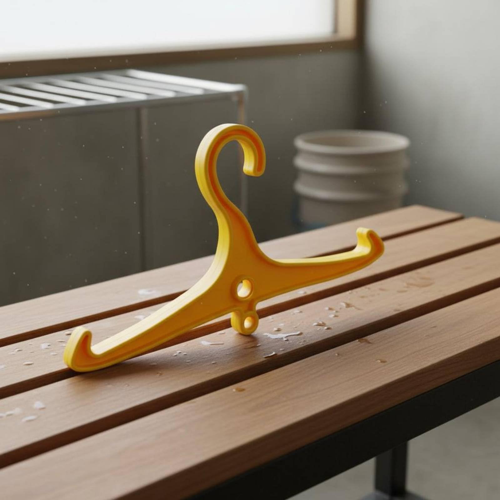 predolo Percha para Traje de Neopreno Colgador Gancho y Soporte Resina Fuerte para Uso Diario Estructura Abierta Que Facilita Secado Ahorro de Espacio, Amarillo, M