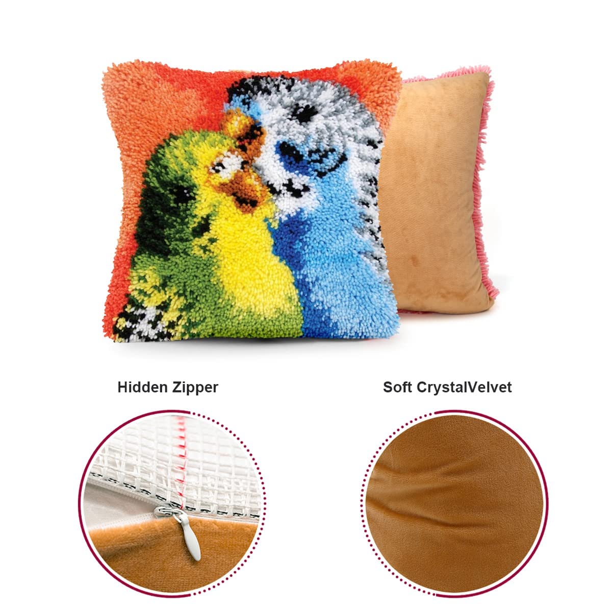 Kit Per Cuscino Con Gancio A Scatto 43x43 Cm - DIY Per Principianti E Adulti - Foto 14