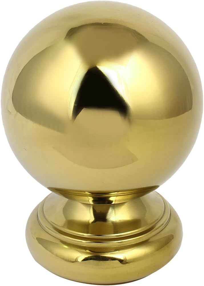 89mm Ball Construction Hardware Top Cap 304 Stainless Steel Gold Tone for Stair Newel Fence Post Model:25as641qo383