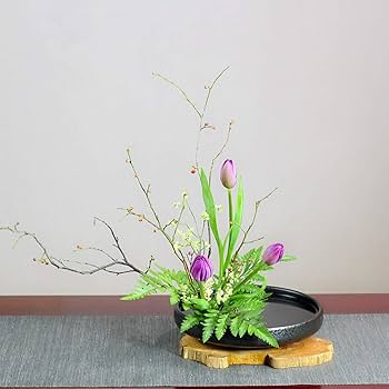 DAIIMARI生け花　水盤　花器　銅器　剣山付き　アンティーク Amazon.co.jp: LIOOBO 生け花 剣山 花器 水盤 丸 フラワー