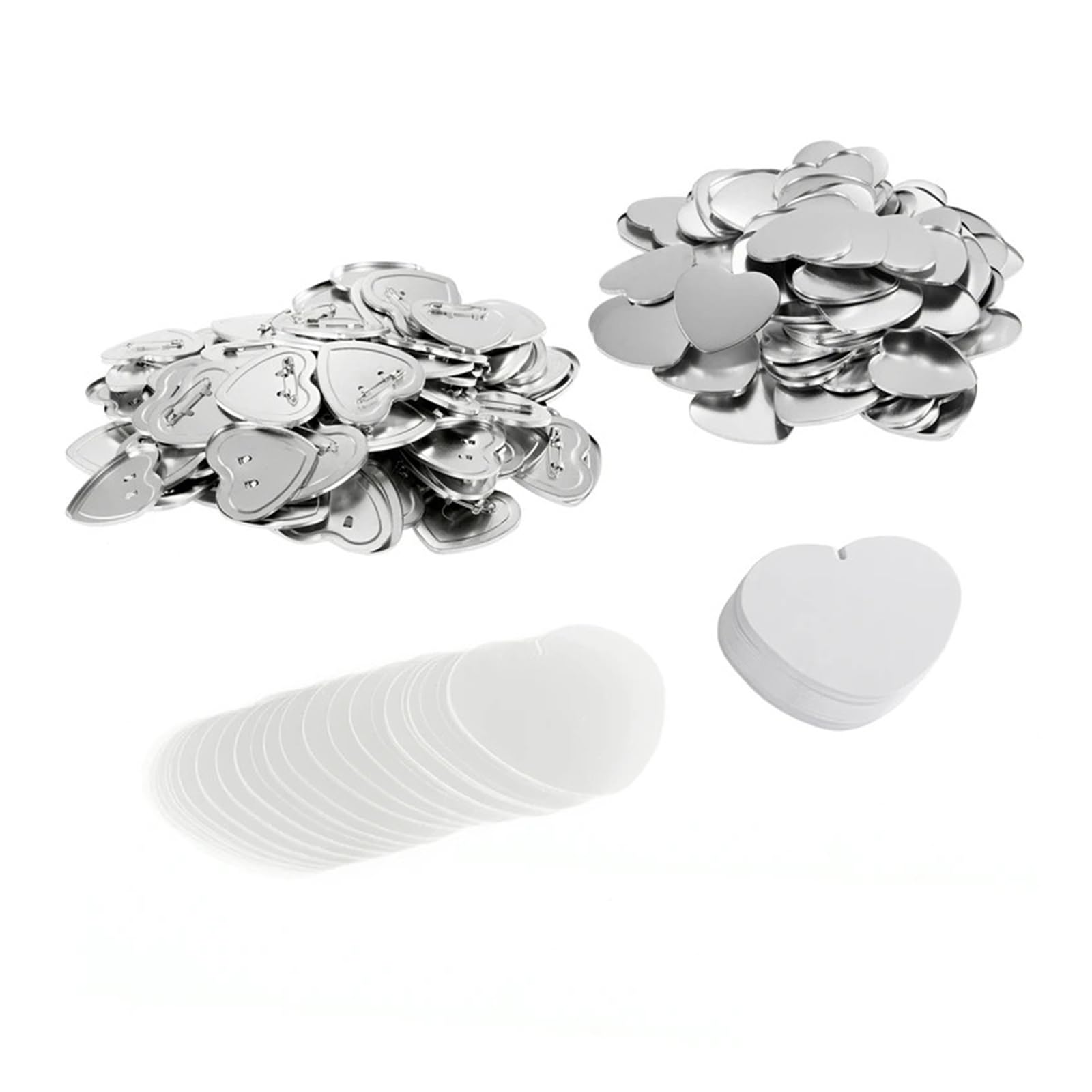 Machine à fabriquer des badges en forme de cœur, 100 pièces, accessoires for fabriquer des badges vierges en métal Compatible(100PCS Magnet Heart)