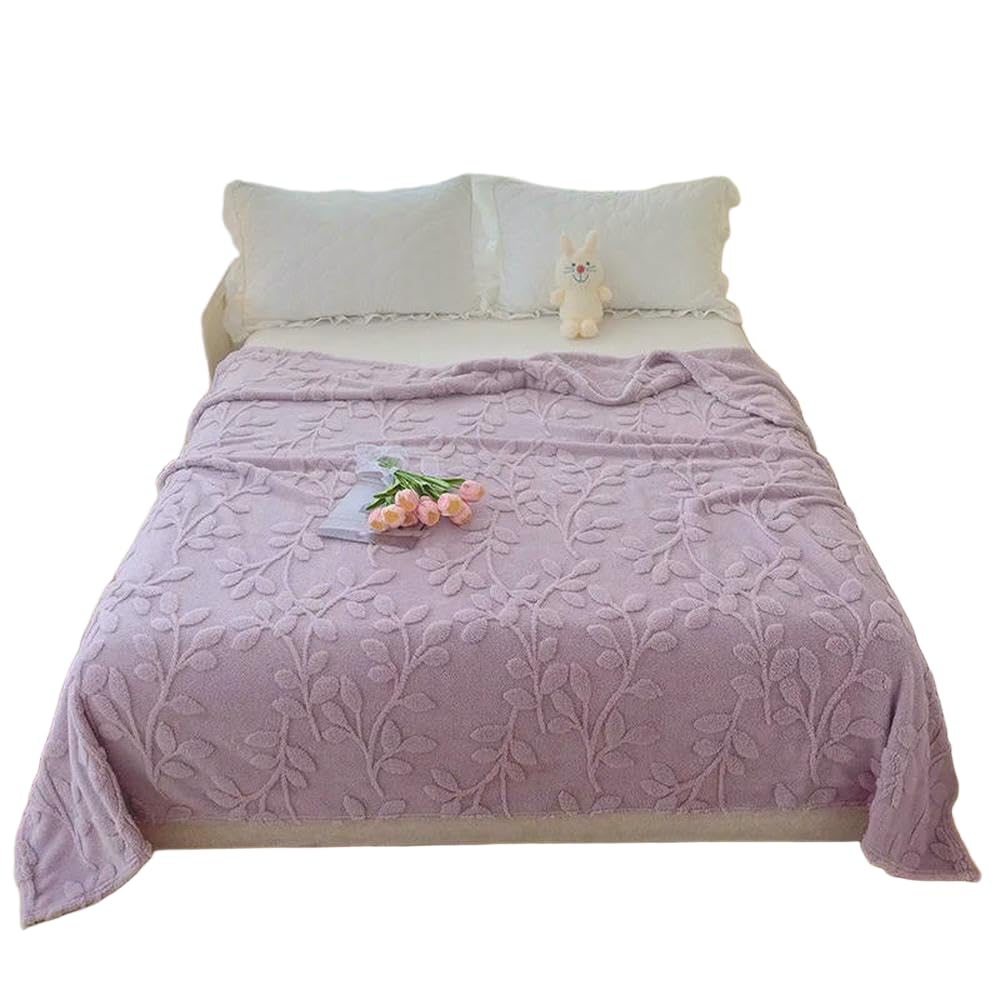 Couverture polaire jacquard de luxe couleur unie multi-usage pour interieur chic