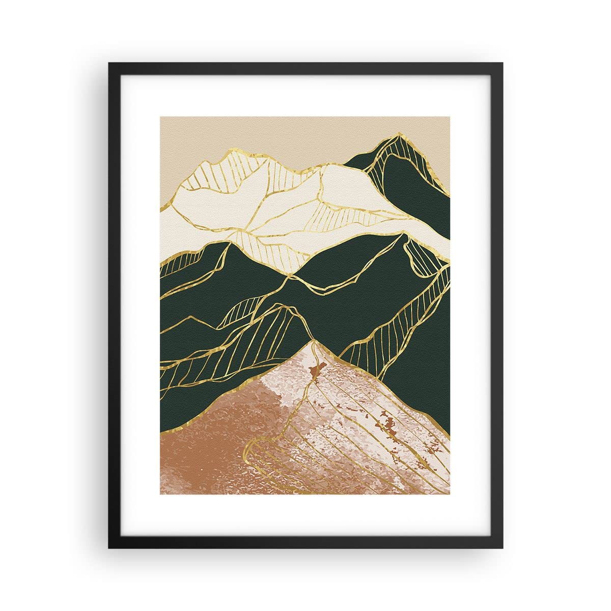 ARTTOR Poster Cadre Noir 40x50 cm Affiche Abstrait Paysages - 5173 - P2B