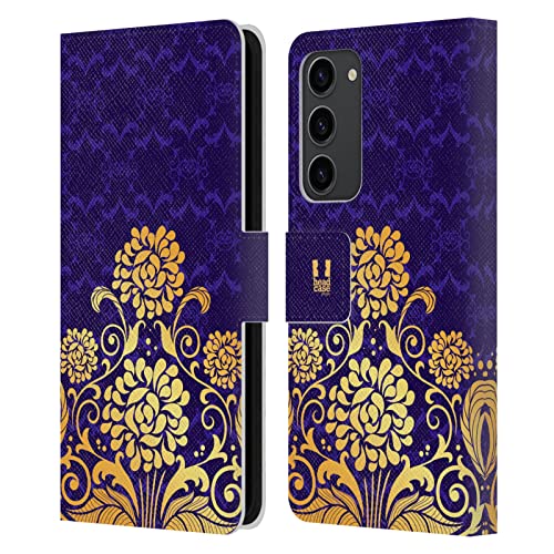 Étui Portefeuille Samsung Galaxy S23+ 5G Iris Moderne Baroque en Cuir Head Case Designs