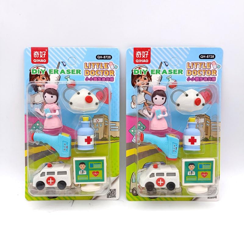 Image of Fairy Tale Palace Erasers for Kids - Stylish Erasers for Girls, School Stationary Kit, Birthday Return Gifts(QH-8728A)