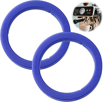 Pack of 2 Improved E61 Portafilters Food Grade Silicone Gaskets for Espresso Machine Replacement Seal for E61 Brewing Unit BPA-Free Durable Leakproof Blue