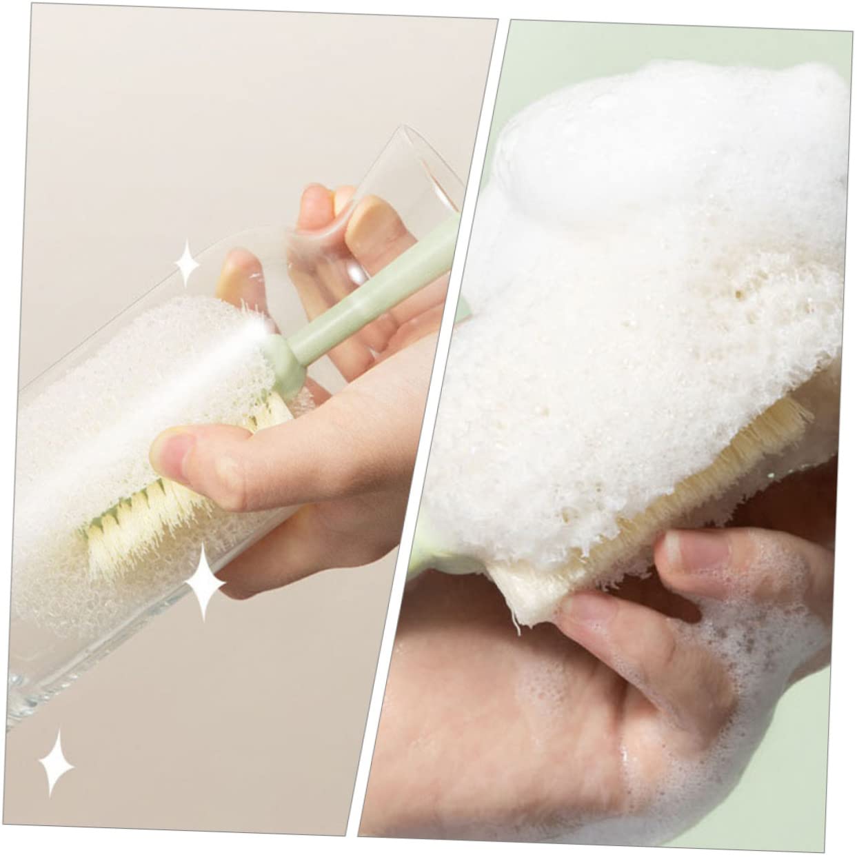 PACKOVE 3 Set Spazzola A Tazza Spazzola Per Bottiglie Per Bottiglie D'Acqua Per Bottiglie Portatile Multifunzionale Con Manico Per La 3 pezzi*3