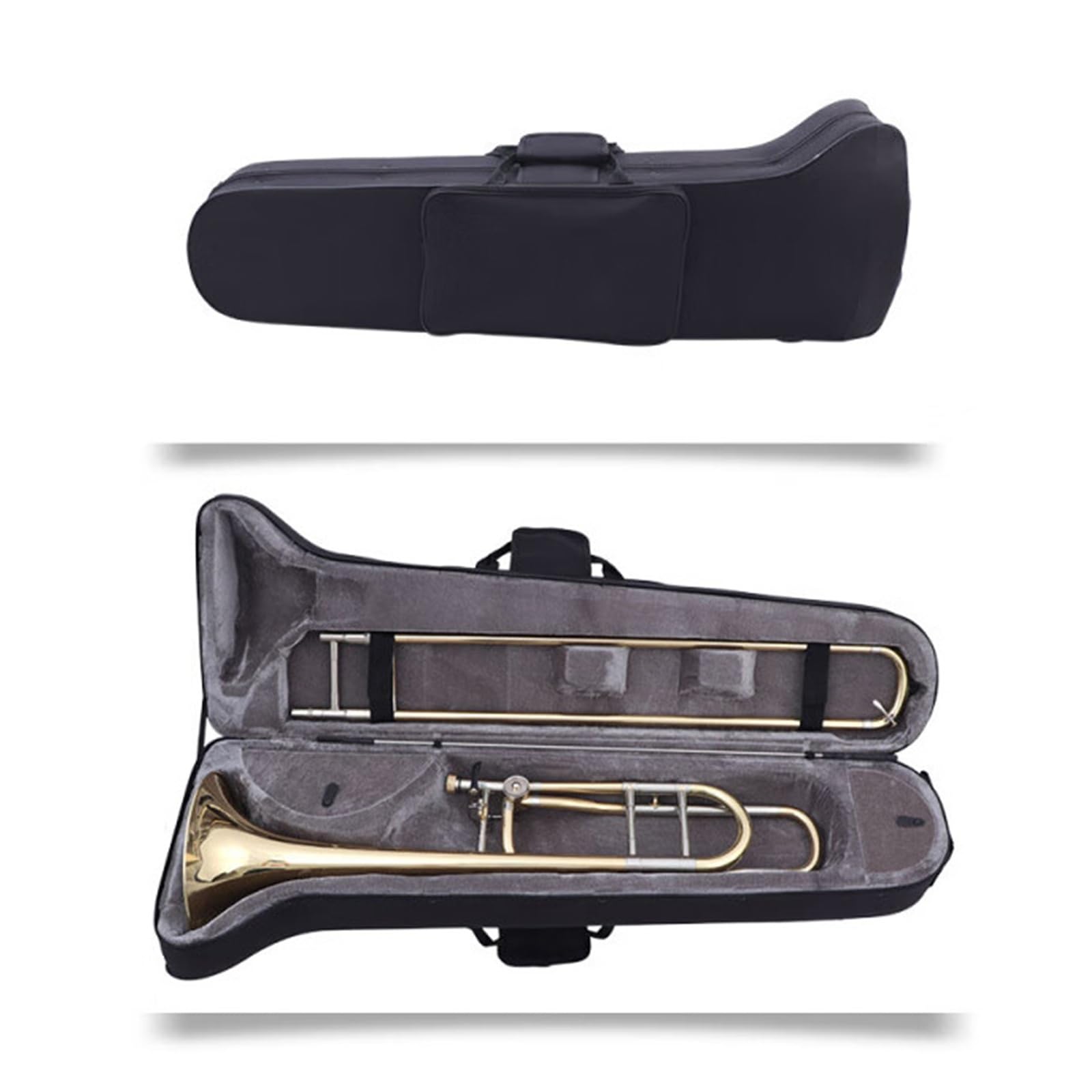 Puzon Profesjonalny lakierowany złoty tenorowy puzon B dur instrument dęty