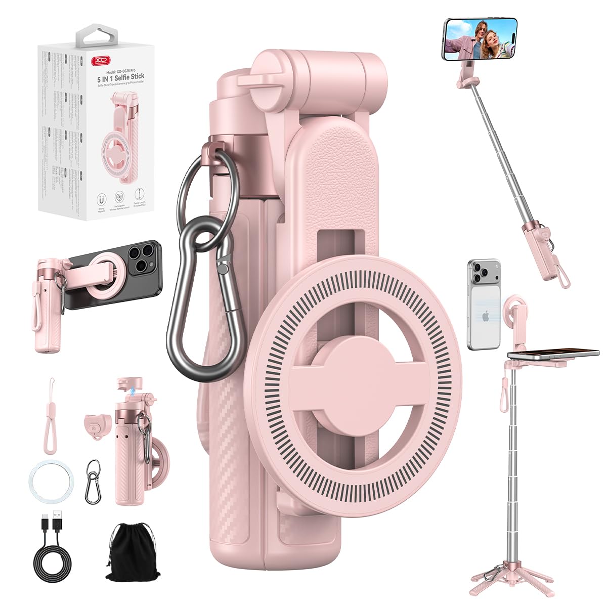 Photo 1 of XO 5-in-1 Magnetic Selfie Stick with Remote