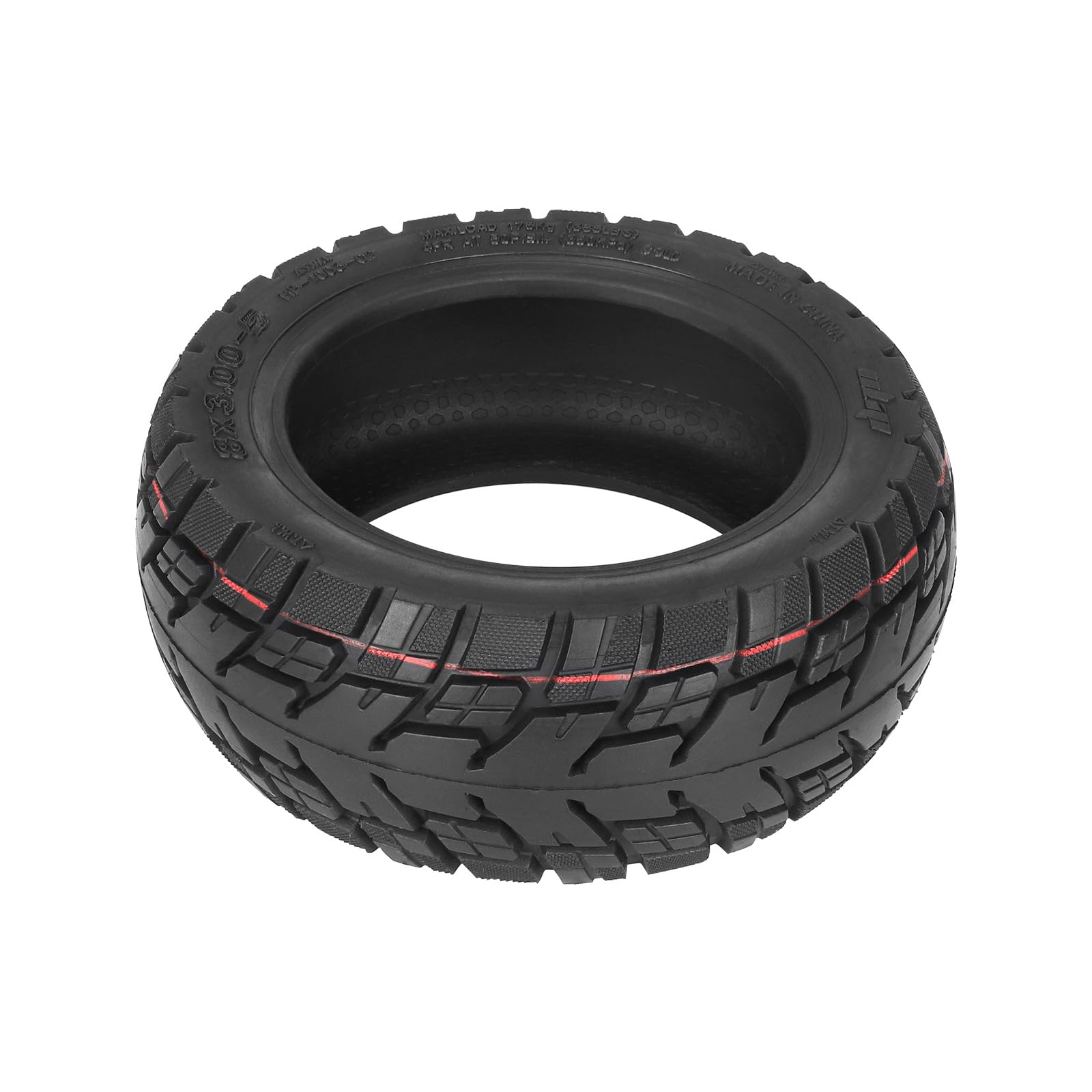 8x3,00-5 Pneus Offroad à vide pour Kaabo Mantis 8 Scooter électrique, 200x85 Pneus sans chambre à air, Pneus Tubeless de 8 pouces de large et plus épais, Roues de rechange antidérapantes pour