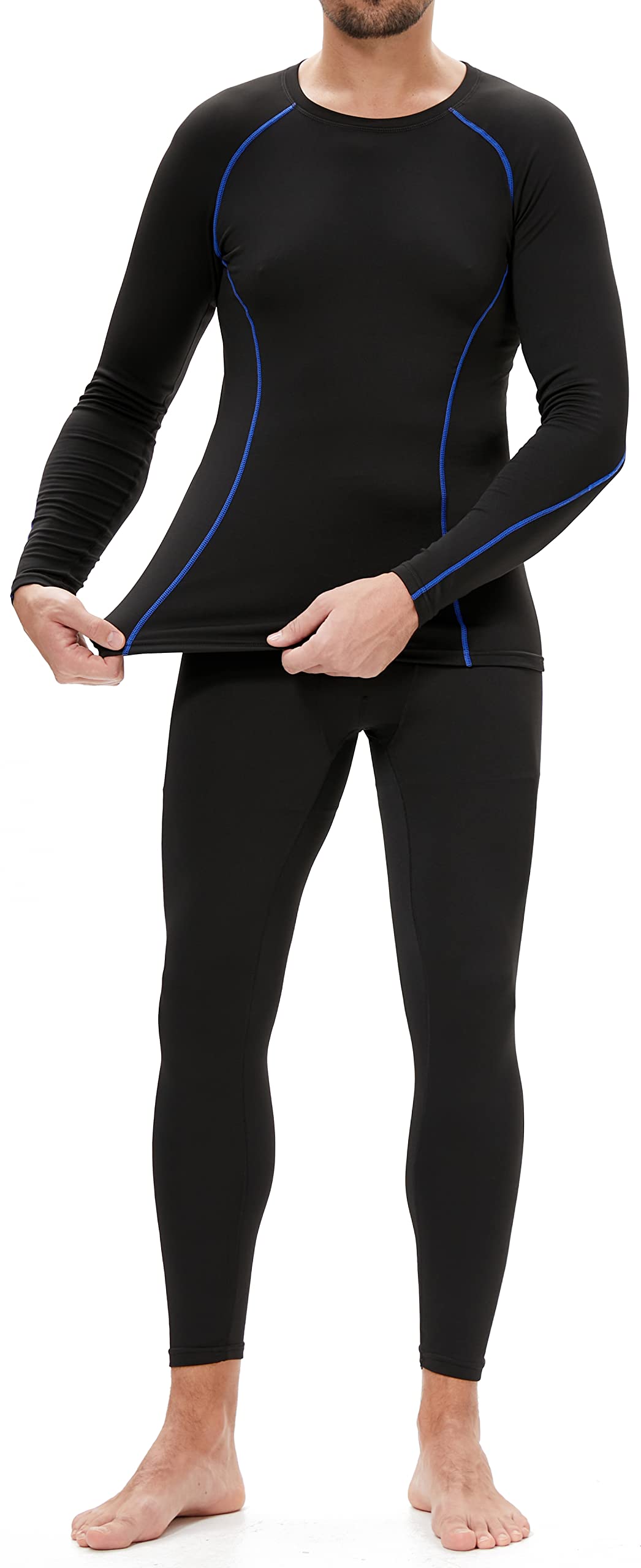 BenBoy Biancheria Intima Termica Uomo Set di Biancheria Funzionale Intima Traspirante Base Layer Invernale Termiche Abbigliamento Termico Intimo per Sci Ciclismo Corsa