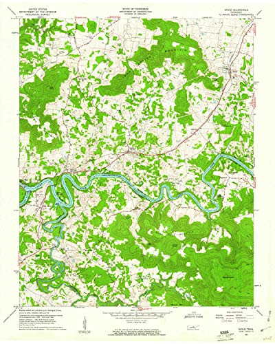 YellowMaps Doyle TN topo map, 1:24000 Scale, 7.5 X 7.5 Minute, Historical, 1960, Updated 1961, 27.4 x 22 in - Polypropylene