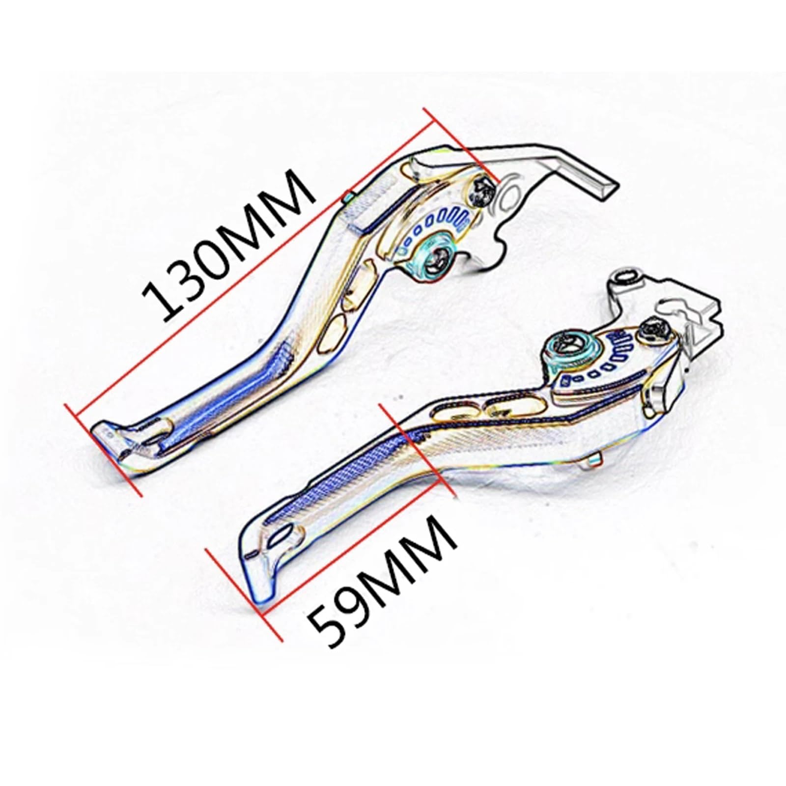 Fit FOR CFMOTO CF Moto XO-1 Papio 125 CF125 / Racer ABS Accessories 2 Finger CNC Adjustable Brake Clutch Lever(Black)