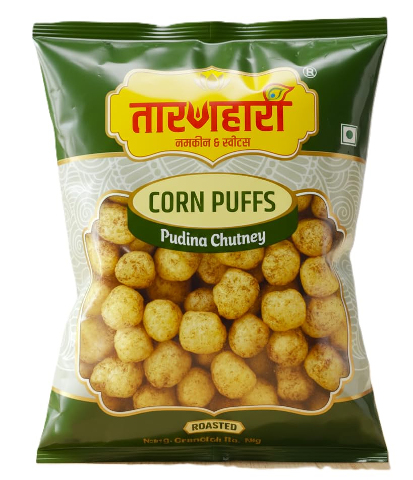 Corn Puffs Pudina Chutney | Corn Ball | Minty and Crunchy Indian Snack (COMBO (PACK OF 5), 90, gram)-image-14