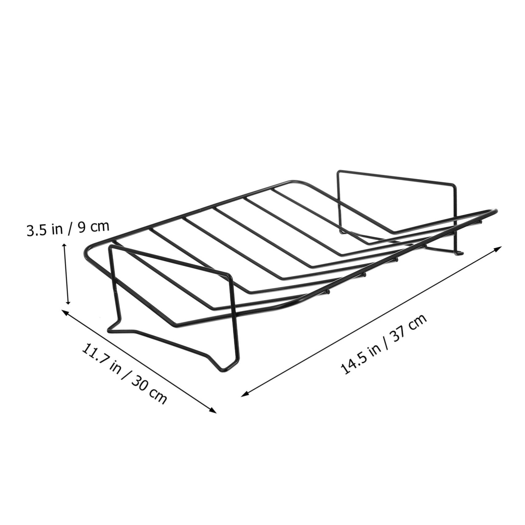 BESTonZON Supporto Grigliare Carne e Pollo Facilità Nero Leggero e Portatile per Barbecue in Acciaio al Carbonio per attività Barbecue All'aperto