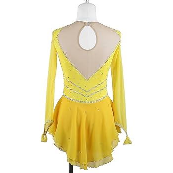 新体操レオタード　競技用　大会用　イエロー　黄色 Amazon.co.jp: 体操着 長袖 エレガント 新体操 レオタード 競技