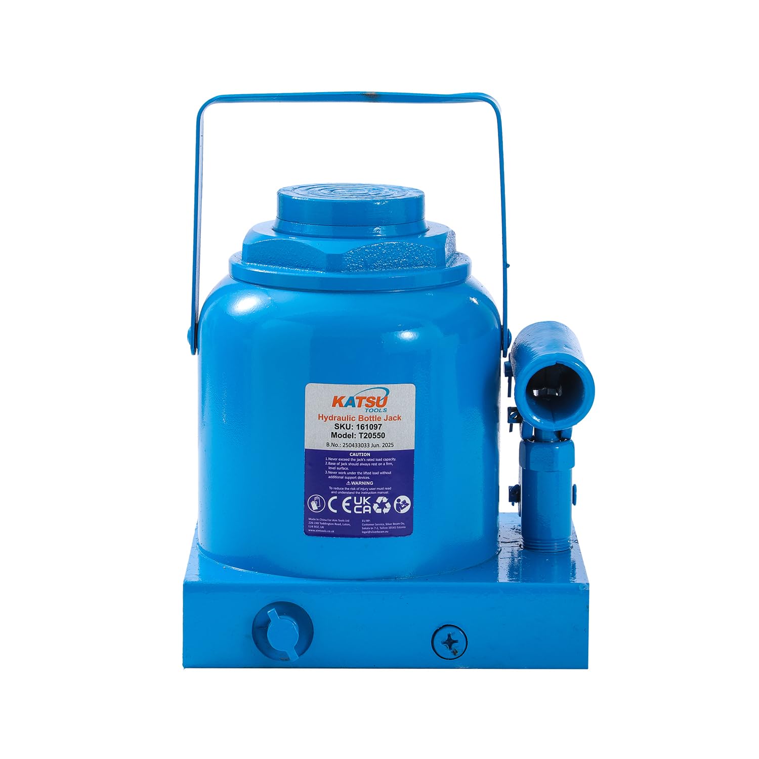 KATSU Tools Gato hidráulico Botella Perfil bajo Compacto 50 T – Elevador Pesado para reparación y Mantenimiento de vehículos