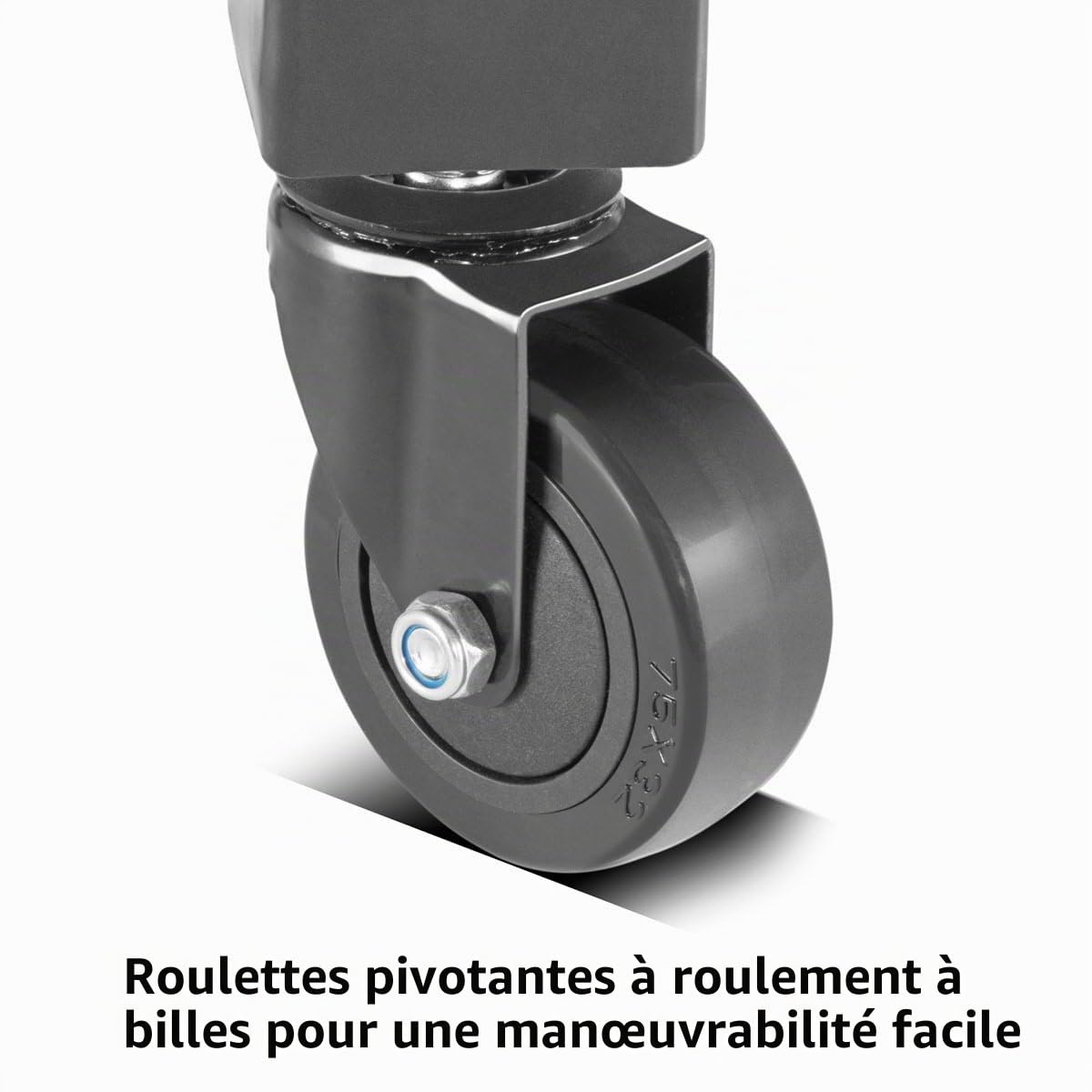STAHLWERK Tabouret d'atelier réglable en Hauteur VWH-300 St avec Grand Compartiment de Rangement, Charge maximale 136 kg, Hauteur d'assise 59-76 cm, siège à roulettes/Tabouret à roulettes
