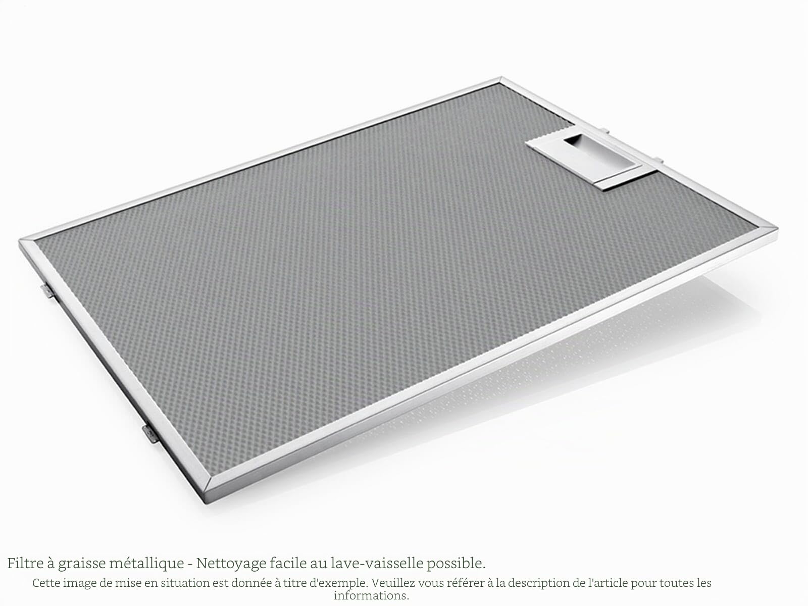 Bosch DFL094A51 Série 4 Hotte plate 90 cm de large pour recyclage et évacuation, fabriquée en Allemagne, moteur silencieux et efficace, éclairage LED, touches courtes