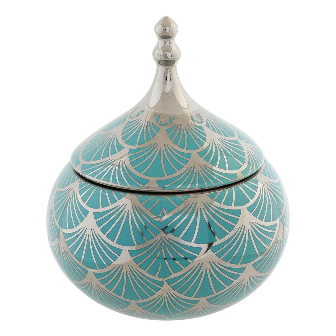 Boîte à bijoux porcelaine orientale DKD Home Decor 14x14x17 cm