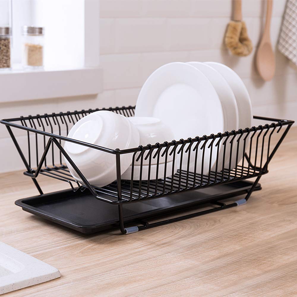 Estante de drenaje para platos, estante de almacenamiento de suelo, cesta de cubiertos para frutas y verduras, buen ayudante para almacenamiento de cocina (blanco)