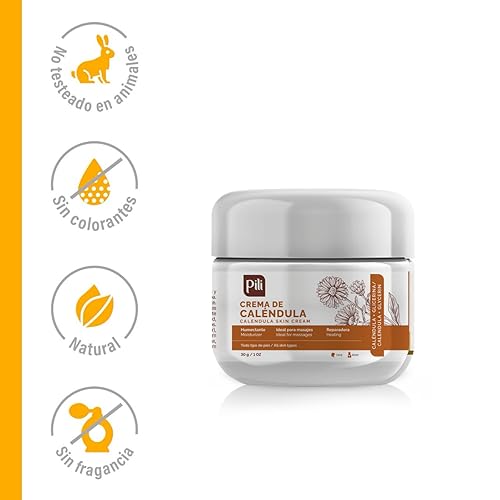 Miniatura 7 de Pili Natural Crema de caléndula - Hidratante hidratante para pieles secas, ásperas o agrietadas - Crema calmante para rostro, manos y cuerpo - Crema