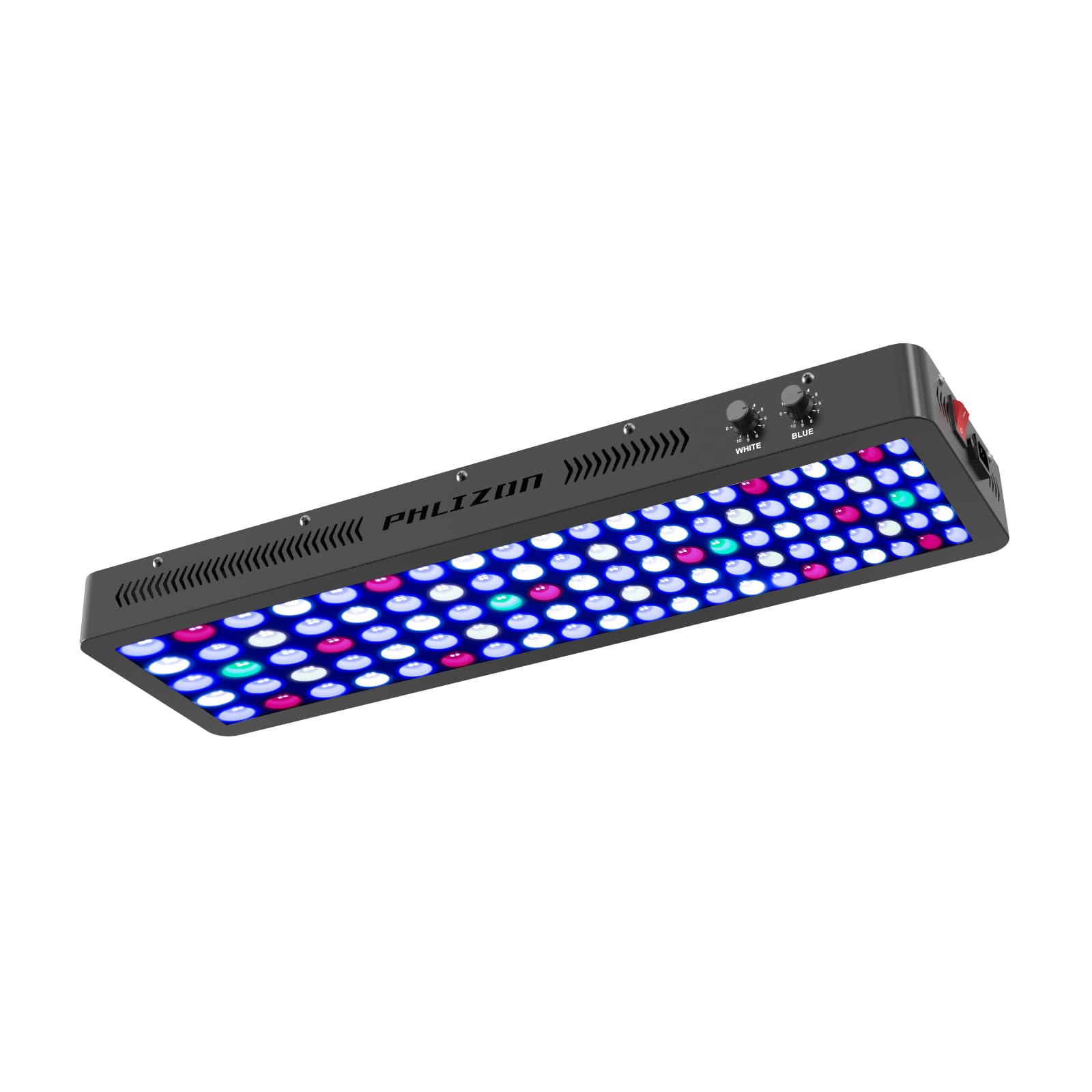 Phlizon300W Dimmable Full Spectrum Aquarium LED Light Fish Tank Light with Daisy Chain Function for Saltwater Freshwater Coral Reef Fish Tank (28"x8.5"x2.4")