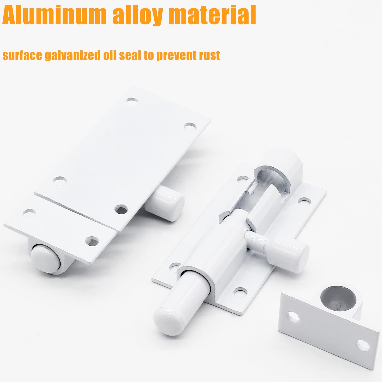 Yoohey 4Pcs Barrel Bolt Latch Metal Door Latch,3.5 Inch Black Aluminum Alloy Door Bolt Lock Slide Heavy Duty Modern Style Barrel Latches Hardware With Screws Yoohey 4Pcs Barrel Bolt Latch Metal Door Latch,3.5 Inch Black Aluminum Alloy Door Bolt Lock Slide Heavy Duty Modern Style Barrel Latches Hardware With Screws
