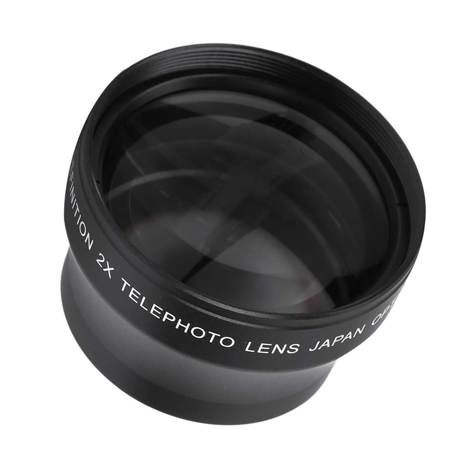 Convertisseur de Téléobjectif Haute Définition, Grossissement 2X, Caméra à Monture 37mm, Alliage D'aluminium Noir