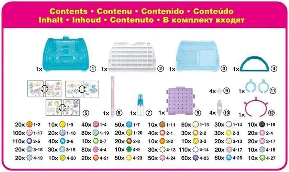 Aquabeads Deluxe Carry Case, Complete Arts & Crafts Bead Kit for Children - Over 1,400 Beads
