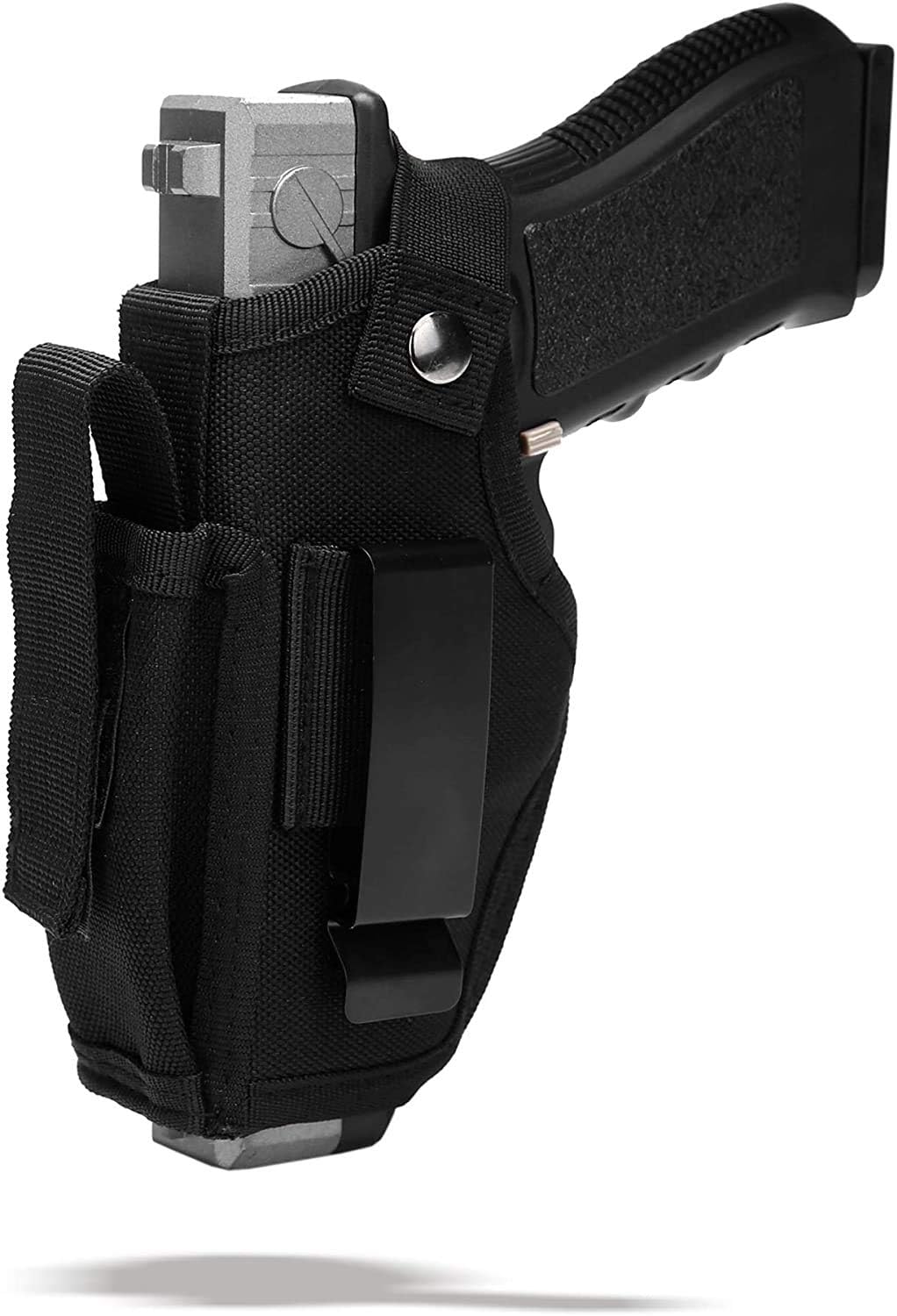 Concealed Carry Gun Holster - IWB/OWB with Magazine - Fits Subcompact, Compact, and Full Size Pistols - Right/Left Hand Draw - for Men and Women black