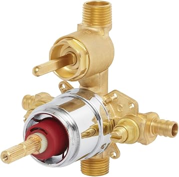 Speakman, CPV-PB-DV-PXC, Sentinel Mark II Pressure Balancing Diverter Shower Valve with Crimp Inlet Connections, Rough Brass