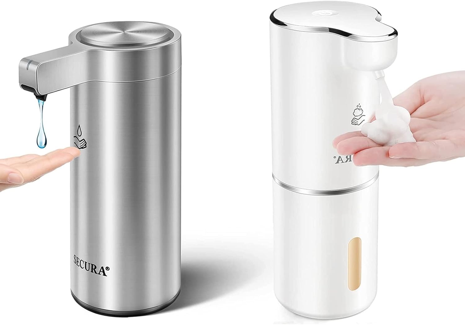 Secura Automatic Soap Dispenser Set, Foaming Soap Dispenser