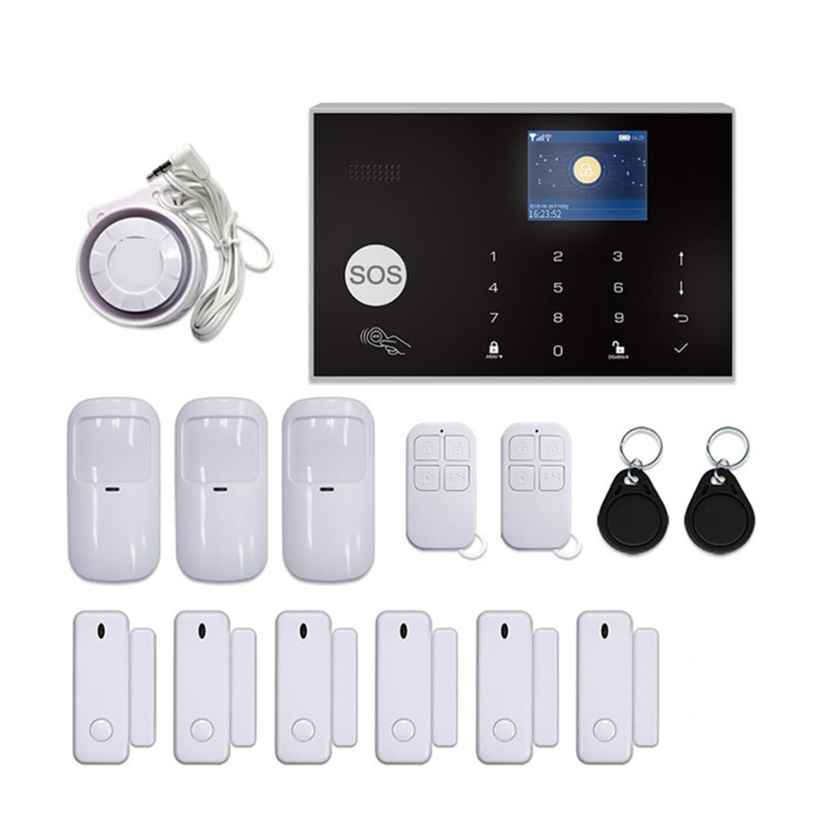 Alarma Inteligente, De Alarma For Seguridad Antirrobo En El Hogar, Kit Inalámbrico 433MHz, GSM, Control Por Aplicación(YK-002-GSM-G30-E)
