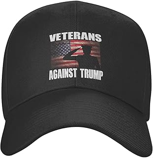 Veterans Day Anti Trump Veterans Against Trump Baseball Cap Adjustable Casquette hat Trucker Hats for Men and Women Black