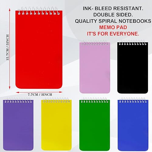 Miniatura 2 de XiQiDianr Cuadernos pequeños, cuaderno de bolsillo de 3 x 5, blocs de notas en espiral, blocs de notas para oficina, hogar, escuela, papel rayado