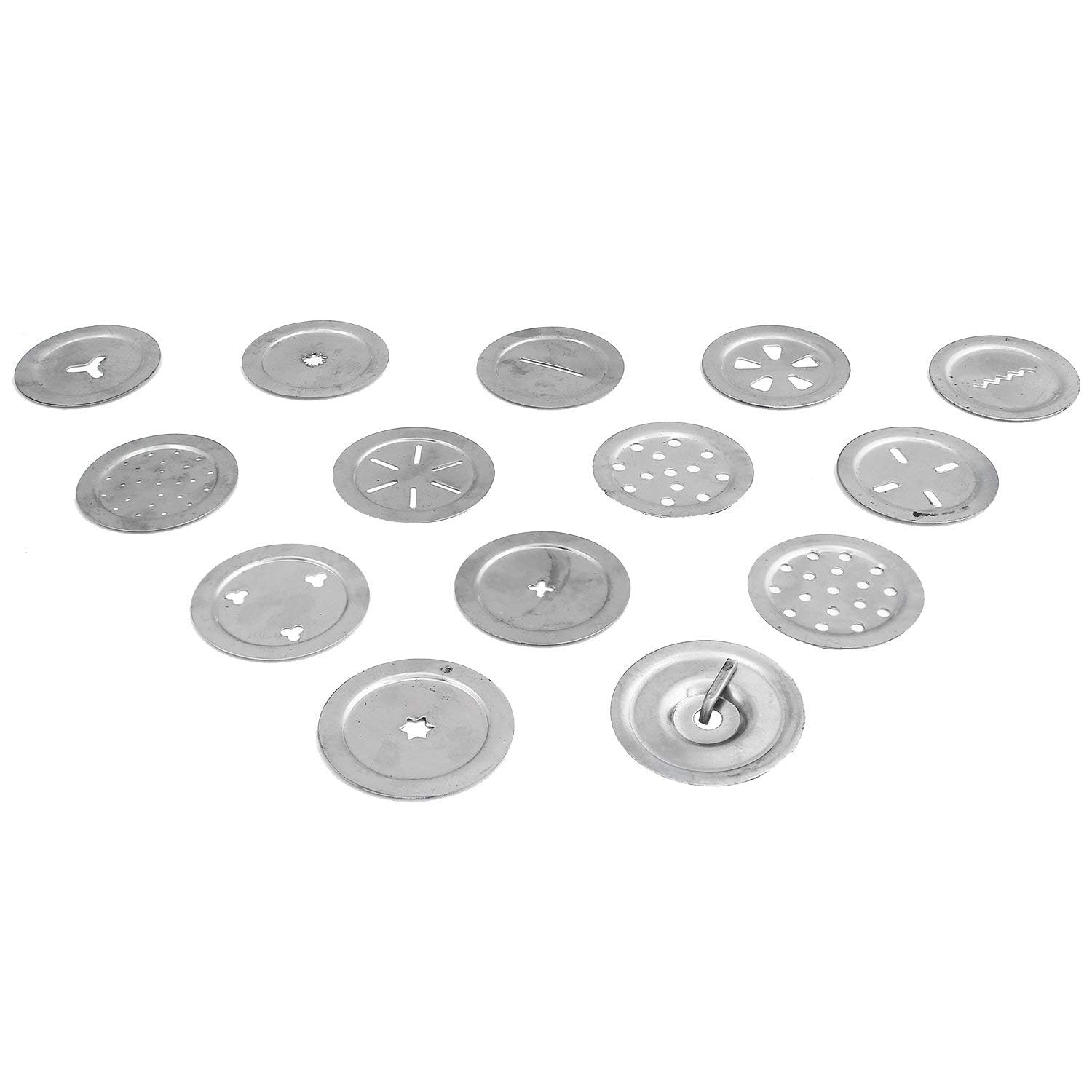 AARNAV Pressa da cucina in acciaio inox multifunzione con 15 dischi, 6 coni per torte, biscotti, set per glassa