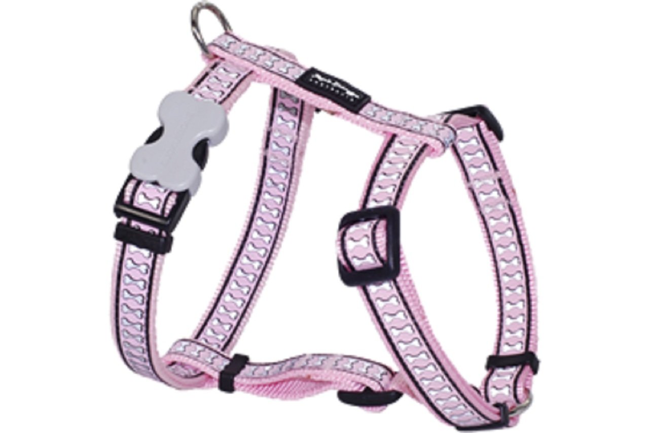 Red DingoDog Harness Reflective Pink, OS