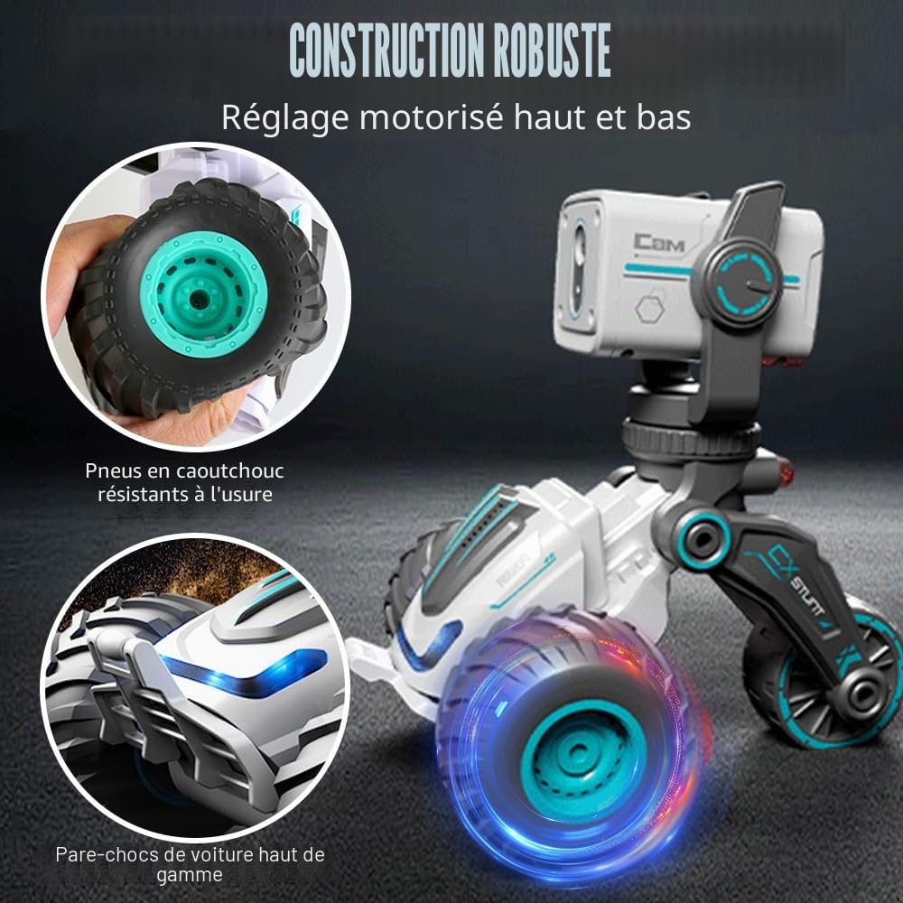 Voiture Télécommandée avec 1080p Caméra,Crawler Truck Télécommande avec écran,Jeux Extérieur Fonction de Conversation en Mode Vocal,Peut Prendre des Photos et des vidéos,pour Adultes et Enfants