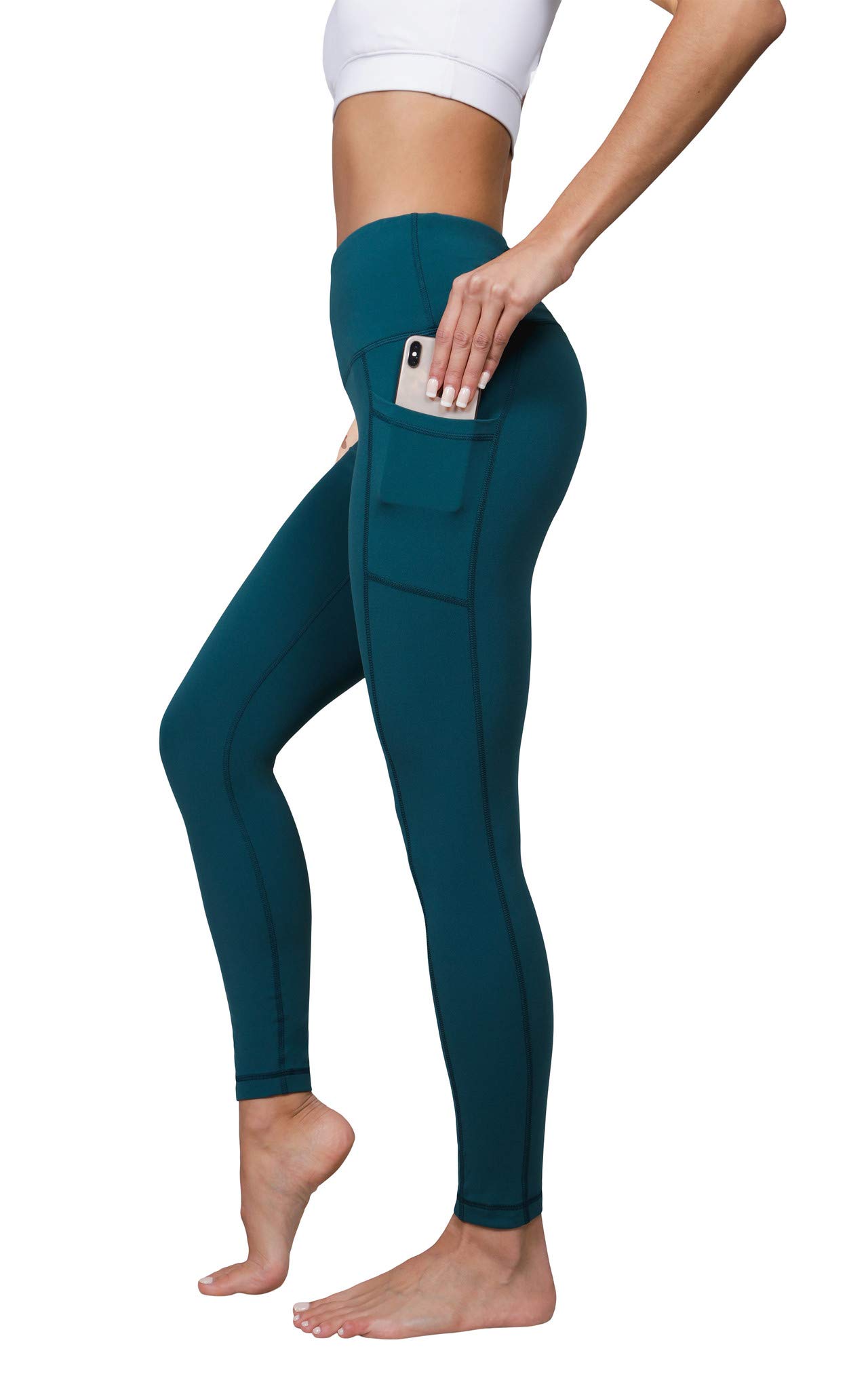 Yogalicious High Waist Ultra Soft 7/8 Ankle Length Leggings with Pockets for Women