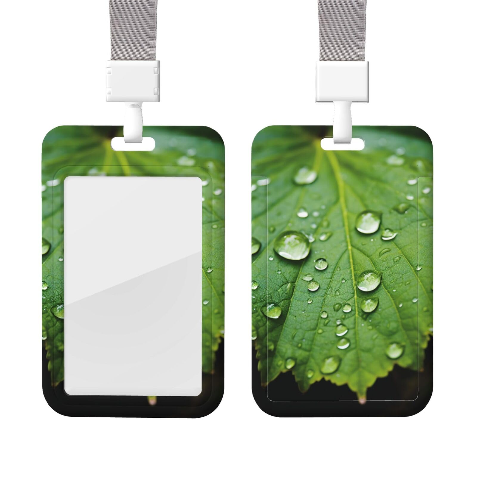 Luipaard Print ID Badge Houder Met Lanyard Plastic ID Card Protector Naam Tag Badge Houder Met Clear Window ID Card Naam Badge Houder Voor Verpleegkundige Arts Kantoorbenodigdheden