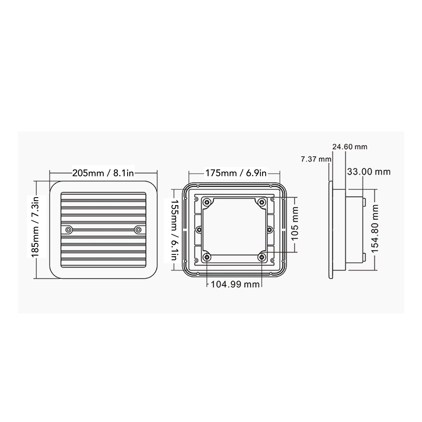 Ventola di Ventilazione Laterale per, Ricambio D'aria Durevole e Migliorato per, Rimorchio, Roulotte, Yacht, 220 V