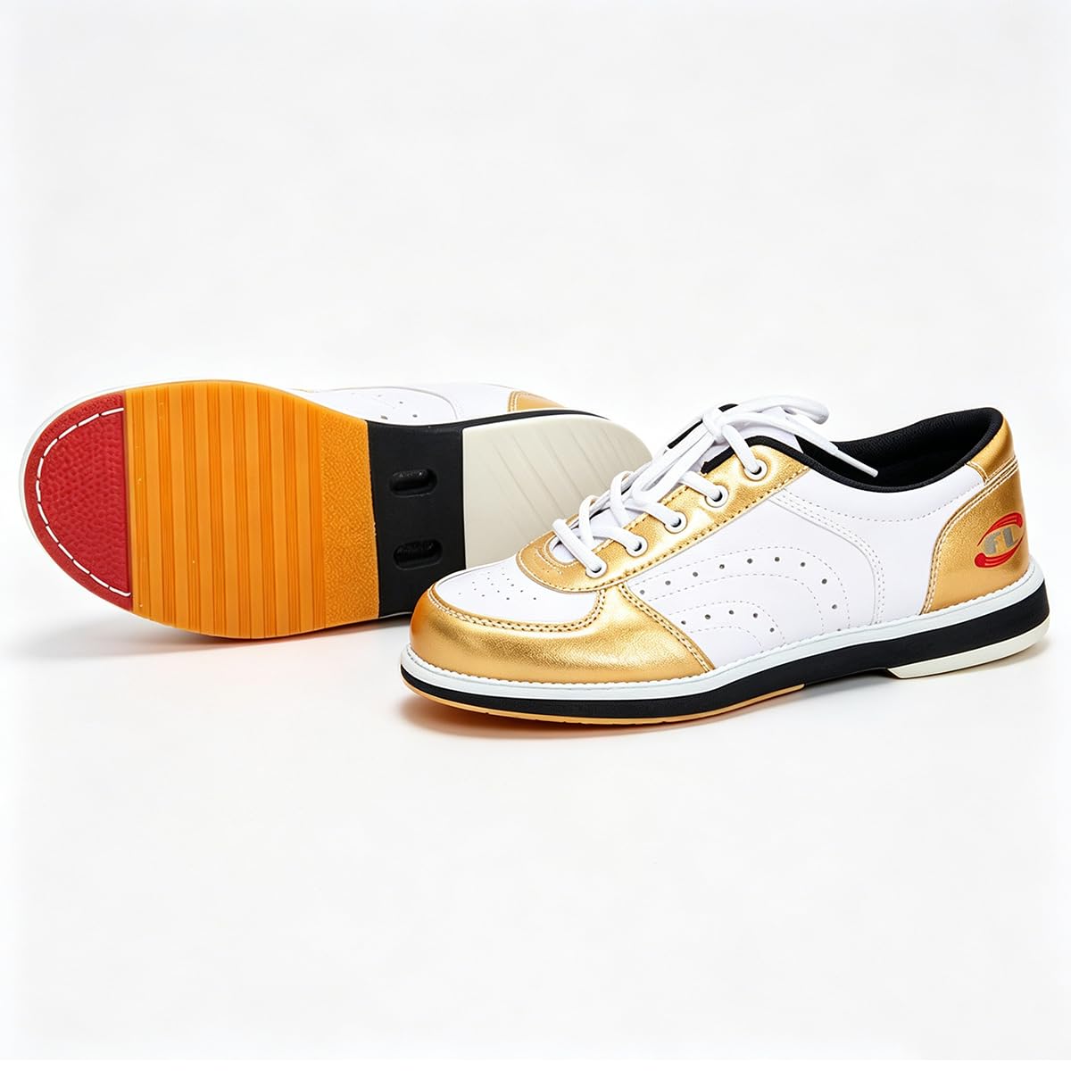 Scarpe da Bowling Uomo Pelle, Comoda Interno ed Esterno per Principianti Scarpe da Bocce, per Principianti E Avanzati