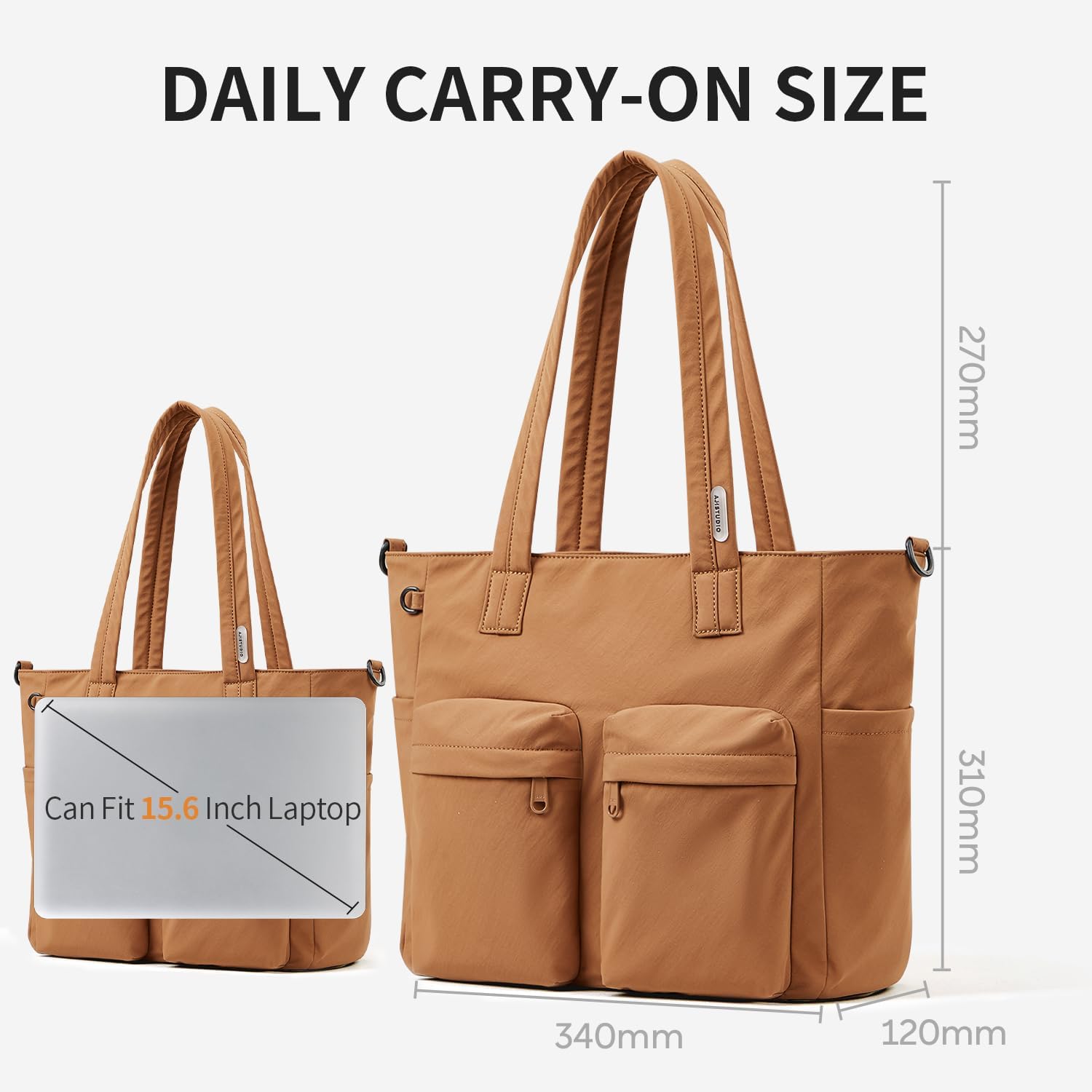 aji Tote Bag for women work, Water-Resistant Tote Bag with Multi Pockets,for Work/Travel/College/Daily - Image 4