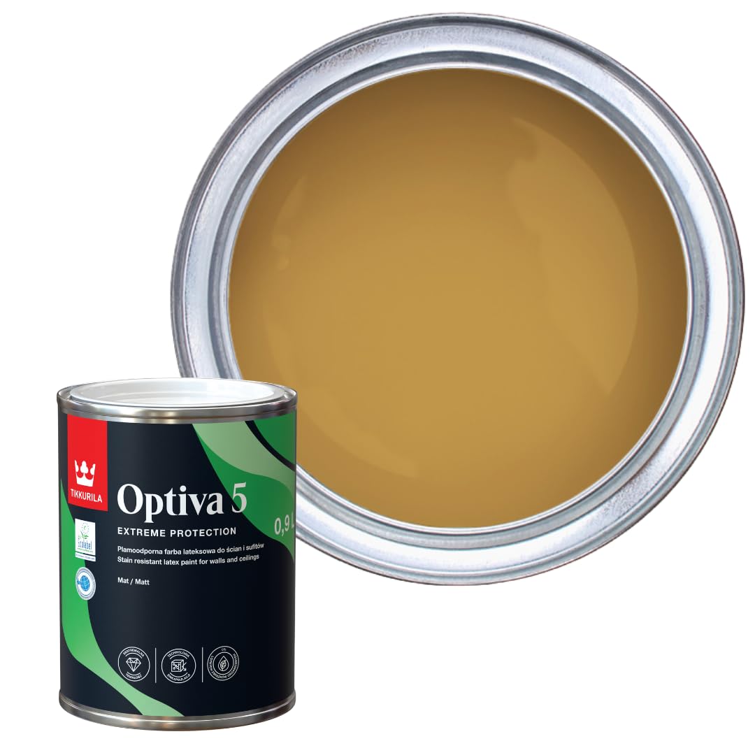 TIKKURILA Optiva 5 Matt Emulsion Paint – Durable, Scrubbable & Easy-Clean for Walls and Ceilings | Zero VOC - 1L Ducato L392 — image 1