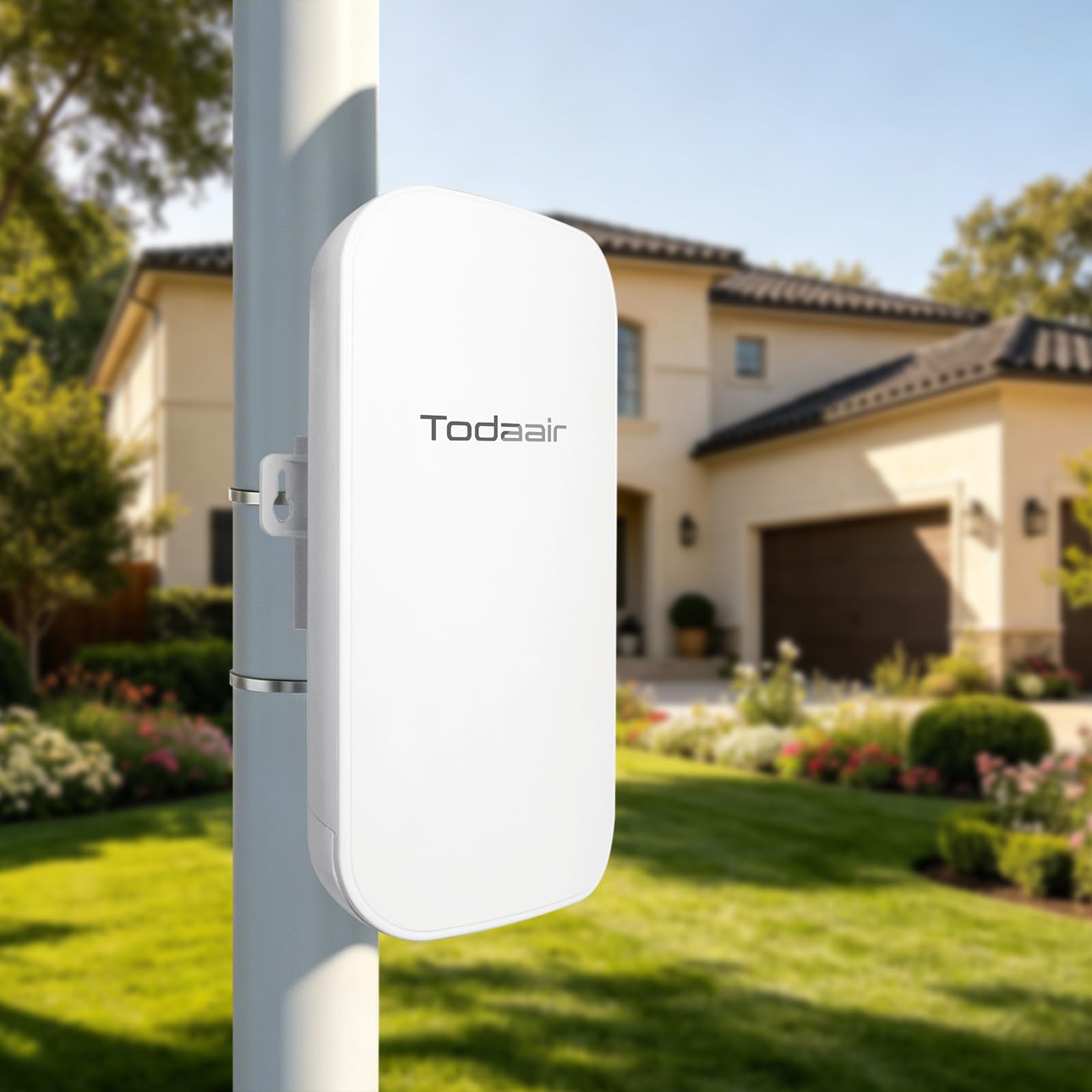 Enhanced Dual Band 1200Mbps WiFi Booster,Repeater&AP Mode Outdoor WiFi Extender,Dual Band,IP65 Waterproof,300ft Range,30 Devices