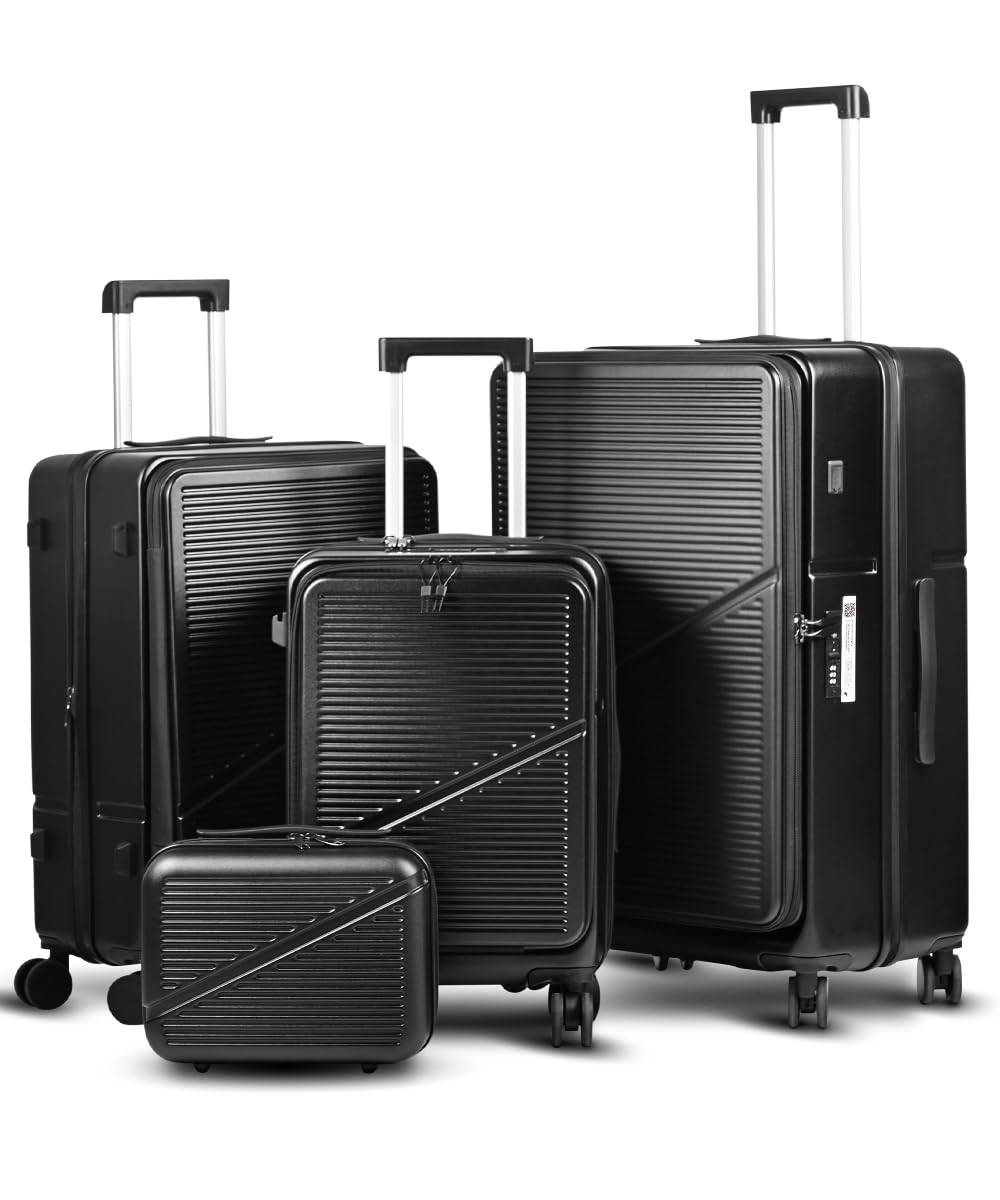 Hard Shell Luggage Set 4 Piece with Spinner Wheels 20 24 28 Inch Suitcases with TSA Lock 20in