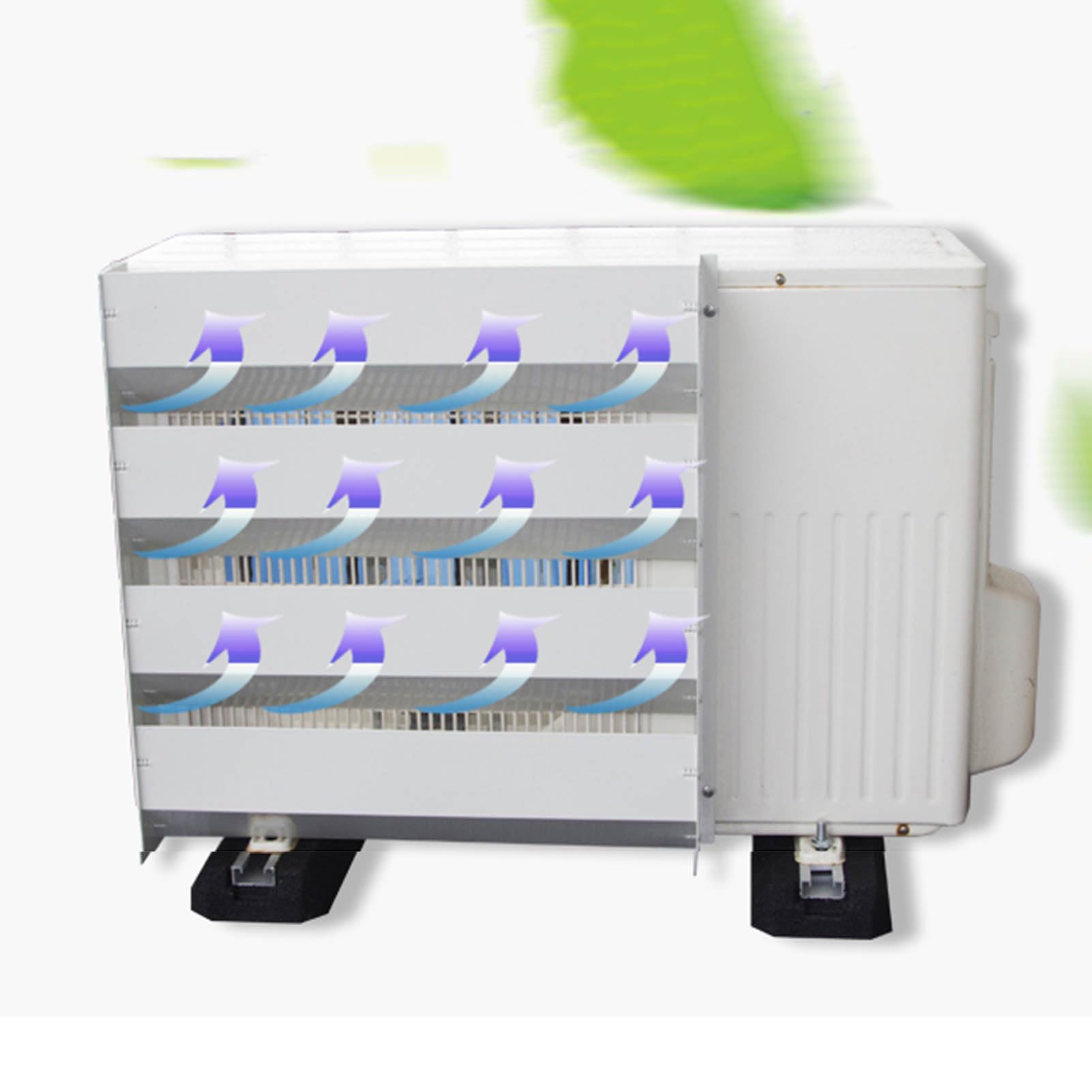 Uniwersalna osłona klimatyzatora do jednostek zewnętrznych, ochrona przed wiatrem, skraplacz, pompa ciepła, osłona wylotu, odporna na warunki atmosferyczne, łatwa instalacja, ochrona