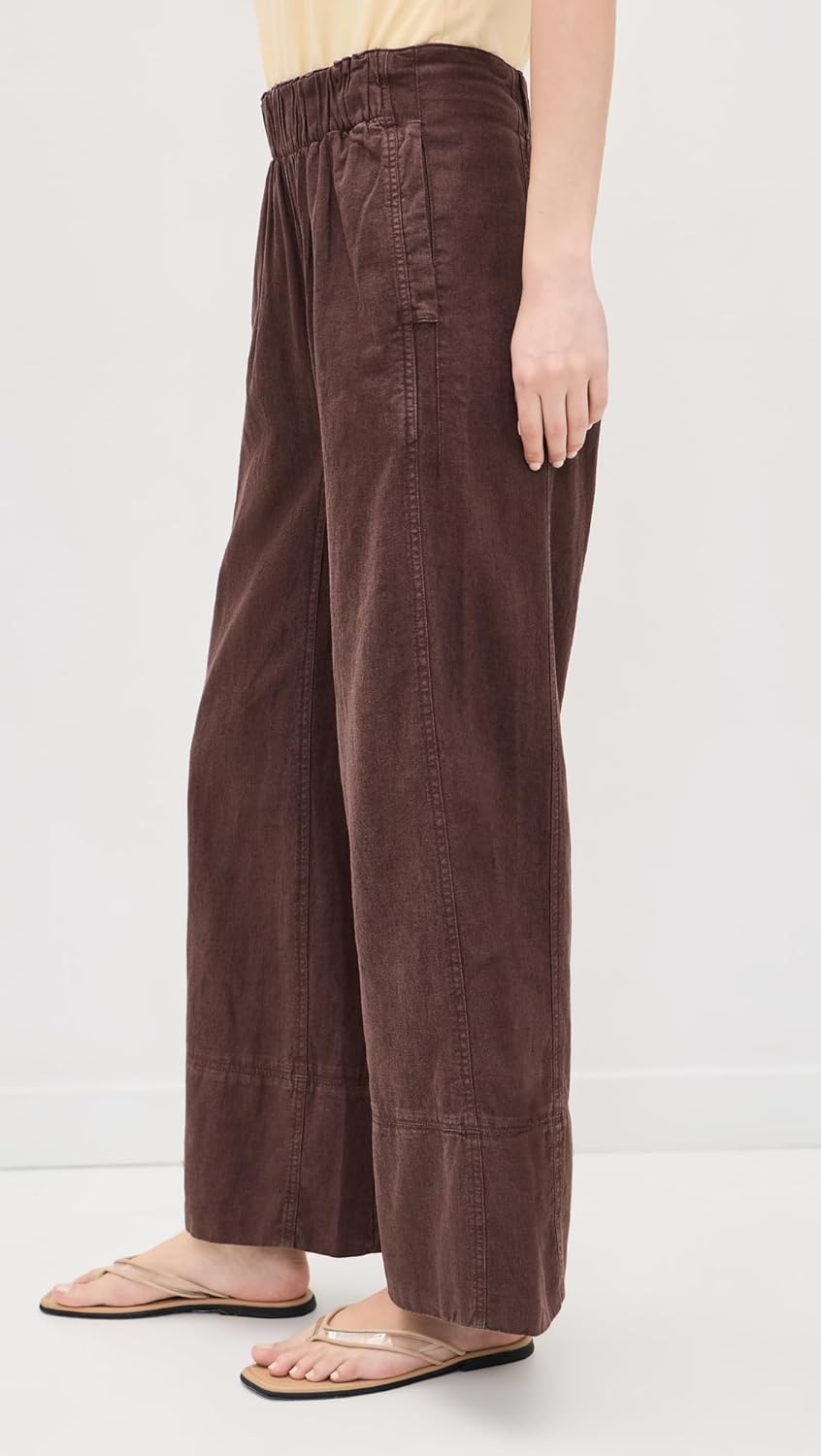 Free People Women's Days End Linen Pull On Pants