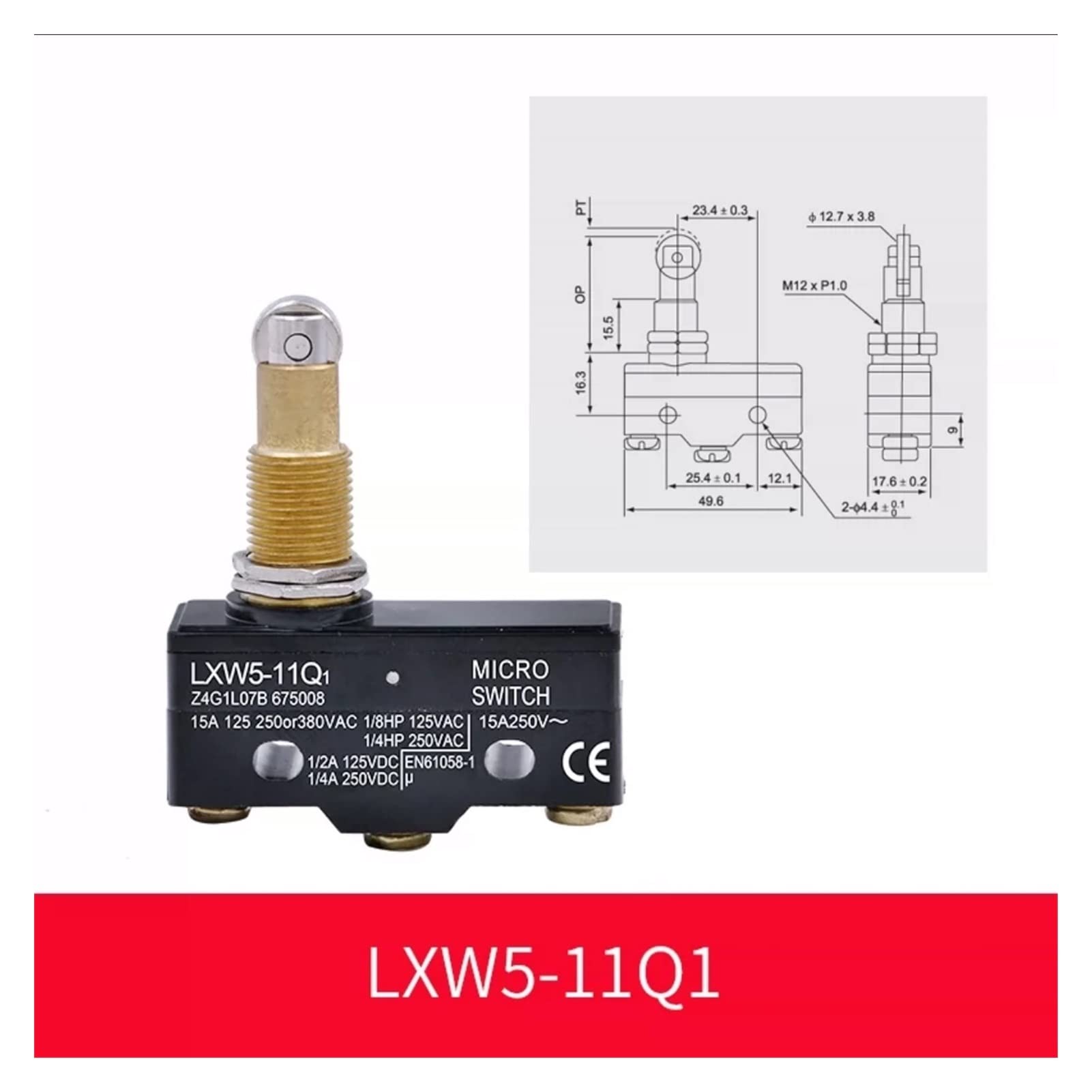 Interruttore Micro LXW5-11G2 - Interruttore Di Limite A Azionamento Momentaneo - Foto 7